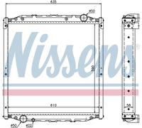 NISSENS Coolant Radiator 62877A for MAN L2000 (1994) L2000 6.113 etc