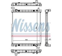 Nissens Engine Coolant Radiator 63332 for eg. IVECO EUROCARGO (2001) EUROCARGO 8