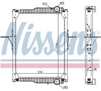 NISSENS Coolant Radiator 65475 for RENAULT TRUCKS MIDLUM (2006) MIDLUM 270.12 et