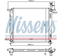 NISSENS 666222 Engine radiator