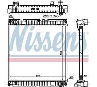 Nissens Engine Coolant Radiator 67224A for eg. MAN TGL-SERIES (2020) TGL 10.150