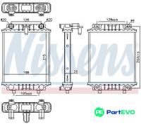 NISSENS ENGINE COOLING RADIATOR 60372 FOR AUDI SEAT VW