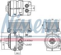 NISSENS 91327 Engine oil cooler