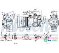 NISSENS FRONT AIR CONDITIONING COMPRESSOR 890696 FOR MERCEDES-BENZ