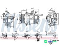 NISSENS FRONT AIR CONDITIONING COMPRESSOR 890893 FOR SEAT VW