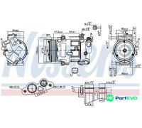 NISSENS FRONT RIGHT AIR CONDITIONING COMPRESSOR 890606 FOR CITROËN PEUGEOT