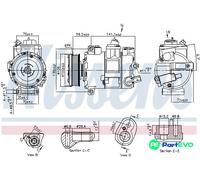 NISSENS FRONT RIGHT AIR CONDITIONING COMPRESSOR 890773