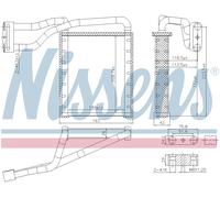 NISSENS 707306 Heater matrix