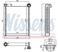 NISSENS 72987 Heater matrix