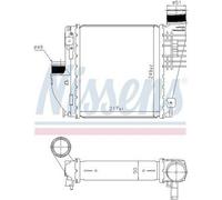 NISSENS Charge Air Intercooler 96380 for CITROËN C4 PICASSO (2013) 1.6 THP etc