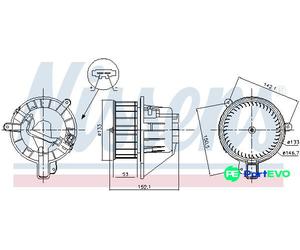 NISSENS INTERIOR BLOWER 87546 FOR VW