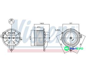NISSENS INTERIOR BLOWER 87572