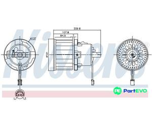 NISSENS INTERIOR BLOWER 87610 FOR PEUGEOT