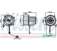 NISSENS INTERIOR BLOWER 87621