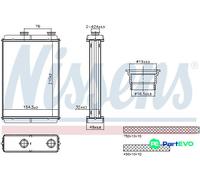 NISSENS INTERIOR HEATING HEAT EXCHANGER 707285 FOR FIAT