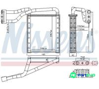 NISSENS INTERIOR HEATING HEAT EXCHANGER 707306