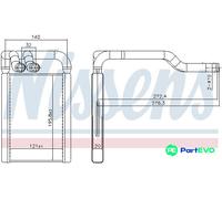 NISSENS INTERIOR HEATING HEAT EXCHANGER 707324 FOR KIA