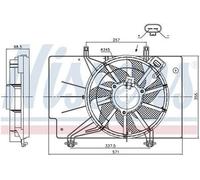 Nissens Radiator Fan for Ford EcoSport UEJB/UEJE 1.5 December 2013 to April 2018