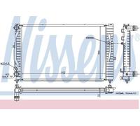 Nissens Radiator for Audi A6 AEB/ANB/APU/ARK/AWT 1.8 Litre May 1997 to June 2004
