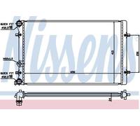 NISSENS Engine radiator 652011 Aluminium 650 416 23 with gaskets/seals without expansion tank Mechanically jointed cooling fins