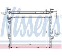 NISSENS Engine radiator 60782A Aluminium 540 396 34 without gasket/seal without cap, without expansion tank Mechanically jointed cooling fins