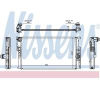 60814 Radiator Manual With WO AC Car Engine Cooling Replacement By Nissens