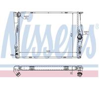 NISSENS Engine radiator 60786A Aluminium 650 452 34 without gasket/seal without cap, without expansion tank Mechanically jointed cooling fins