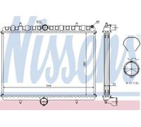63621A Radiator Manual Diesel With WO AC Car Engine Cooling Replacement Nissens