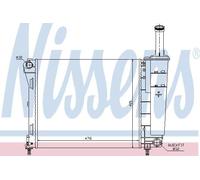 Radiator 61936 Nissens 1559504 1814153 51787115 51892709 51934449 51939068