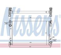 Radiator 61916 Nissens 51896964 55700617 55703927 55704135 1300287 51808364