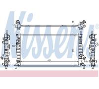 Radiator 62017A Nissens 1230987 1251092 1300467 1305492 1306399 1306756 1309414