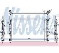 Radiator 66861 Nissens 1771533 1776889 1789645 1898101 BK218005CA BK218005CB