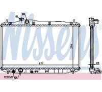 Nissens Engine Radiator 68134A - Coolant Radiator for Honda Civic (2006) - 19010RSAG01/19010RSPG01