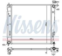 Nissens Engine Coolant Radiator 675019 for eg. HYUNDAI IX35 (2010) 1.7 CRDI etc