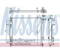 Radiator 675046 Nissens 253102B970 253102B990