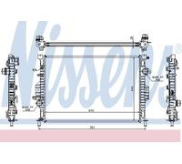 Radiator 65615A Nissens 1337541 1377541 1433321 1493771 1773041 1805529 1897409