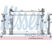 Radiator 67186 Nissens 214105DD0A 2465001203 A2465001203 214105DD0A 2465001203