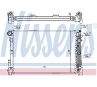 Radiator 67162 Nissens 2045000603 2045003103 2045003603 2045004103 A2045000603