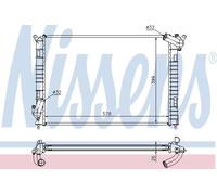 Radiator 69701A Nissens 1475554 17101475554 1711.1.475.554 1711.7.541.091