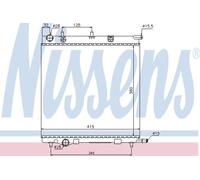 Nissens Radiator for Peugeot 207 SW VTi 95 EP3 1.4 August 2007 to March 2015