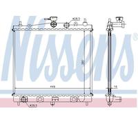 Nissens Radiator for Renault Modus K4M790/K4M791 1.6 September 2004 to June 2008