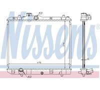 NISSENS Coolant Radiator 630707 for OPEL AGILA (2008) 1.0 etc