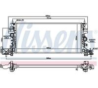 Radiator 630797 Nissens 13453906 13453907 39055162 39109107 39109109 39146897