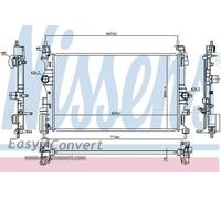 Nissens Engine Coolant Radiator 630783 for eg. OPEL ADAM (2013) 1.0 ECOTEC etc