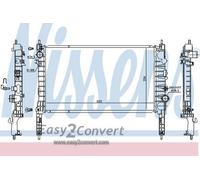 Radiator 630774 Nissens 1300345 1300353 1300354 95091649 95136076 95298554