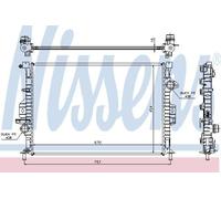 Nissens Engine Coolant Radiator 66857 for eg. FORD GALAXY (2006) 2.3 etc