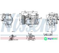 NISSENS REAR AIR CONDITIONING COMPRESSOR 890591 FOR OPEL VAUXHALL