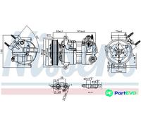 NISSENS REAR LEFT AIR CONDITIONING COMPRESSOR 890594 FOR VOLVO