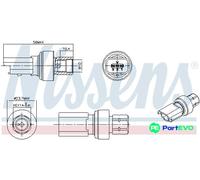 NISSENS REAR RIGHT AIR CONDITIONING PRESSURE SWITCH 301136 FOR CITROËN