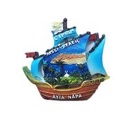 Nissi Beach Ayia Napa Cyprus Fridge Magnet Travel Sticker Souvenir,Boat-Shaped Home & Kitchen Decoration